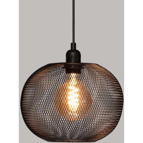 Suspension Emie métal noir D25cm - Atmosphera créateur d'intérieur