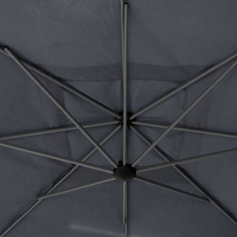 Parasol droit carré Soya Ardoise Hespéride 2,5 x 2,5 m