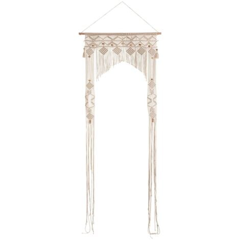 Rideau fil Arche macramé blanc ivoire 90x200cm - Atmosphera créateur d'intérieur