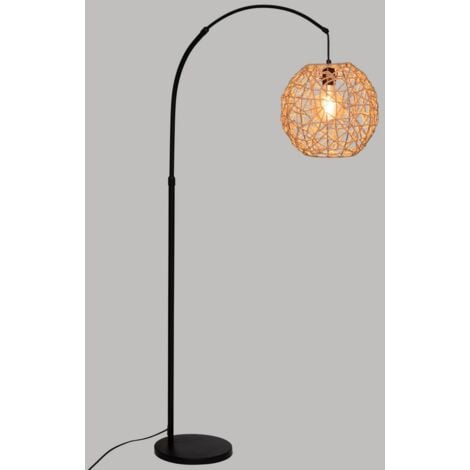 Lampadaire arc Raahe métal noir H180cm - Atmosphera créateur d'intérieur