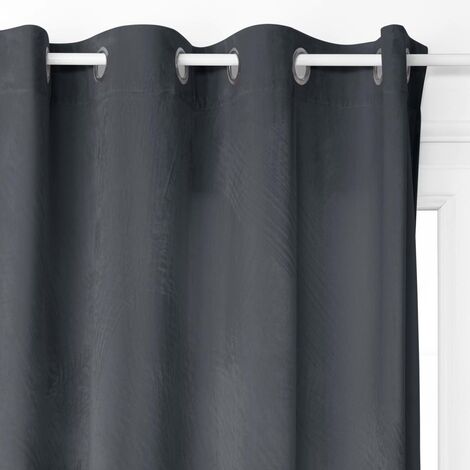 Rideau occultant Dolce velours gris ardoise 140x260cm - Atmosphera créateur d'intérieur
