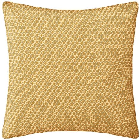 Coussin motifs Otto jaune 38x38cm - Atmosphera créateur d'intérieur