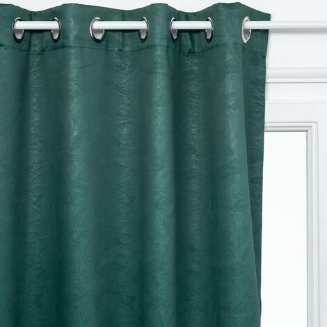 Rideau occultant Feuilles vert 140x260cm - Atmosphera créateur d'intérieur