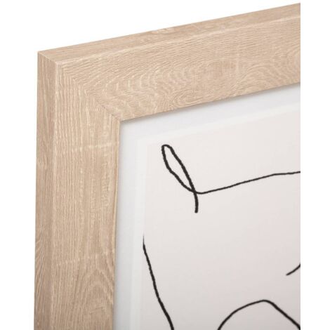 Atmosphera – Tableau toile murale encadrée imprimée visage 50 x 70 cm – Cadre en fibres de bois – Décoration scandinave élégante