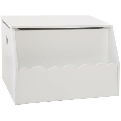 Coffre à jouets et bibliothèque enfant blanc 58x38cm - Atmosphera créateur d'intérieur