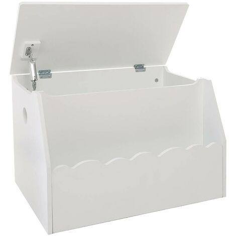 Coffre à jouets et bibliothèque enfant blanc 58x38cm - Atmosphera créateur d'intérieur