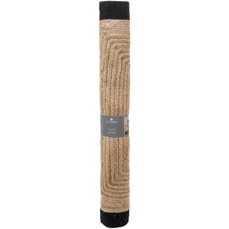 Tapis Kahi en jute bord noir 120x170cm - Atmosphera créateur d'intérieur
