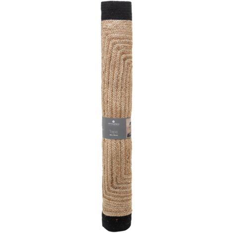 Tapis Kahi en jute bord noir 120x170cm - Atmosphera créateur d'intérieur