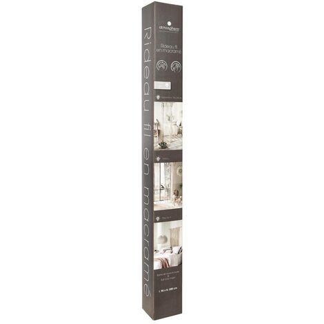Rideau fil Macramé blanc ivoire 90x200cm - Atmosphera créateur d'intérieur