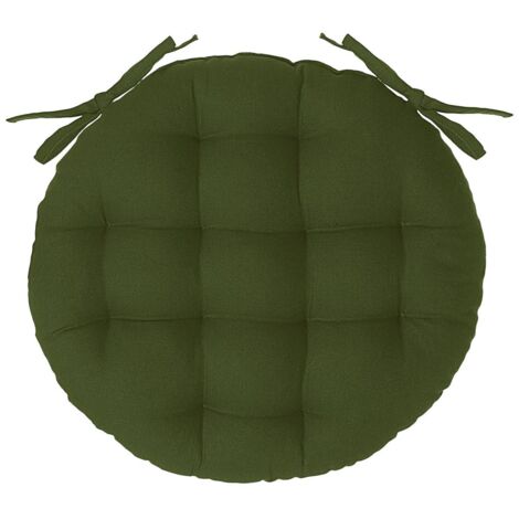 Galette de chaise ronde vert kaki D38cm - Atmosphera créateur d'intérieur (1/2)