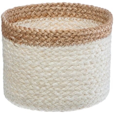 Set de 3 paniers Jackson en jute blanc D11 16 19cm - Atmosphera créateur d'intérieur