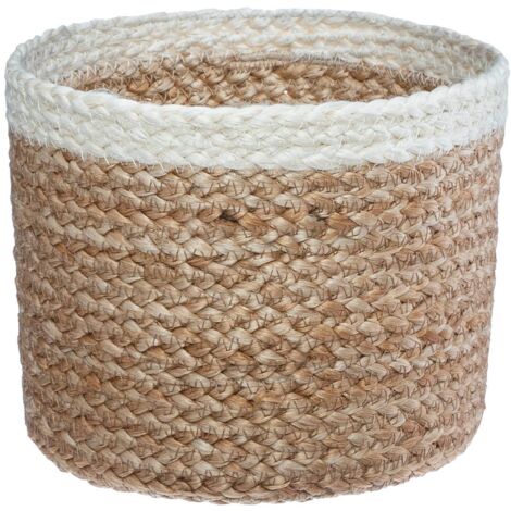 Set de 3 paniers Jackson en jute blanc D11 16 19cm - Atmosphera créateur d'intérieur