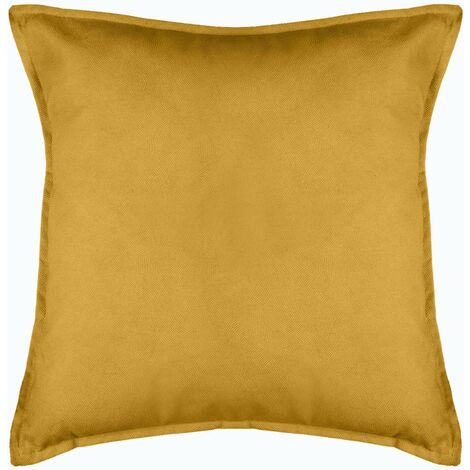Coussin LILOU coton jaune moutarde 55x55cm - Atmosphera créateur d'intérieur