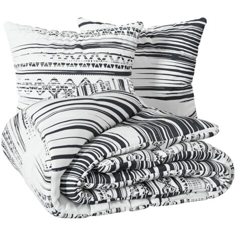 Parure de lit 2 Personnes 240 x 220 cm Housse de couette avec 2 taies imprimé Ethnik - Atmosphera