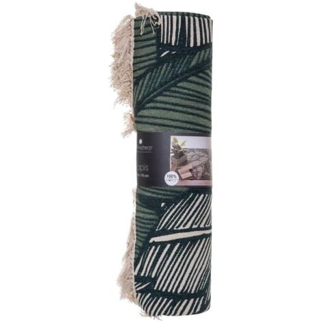 Tapis Jungle coton vert 120x170cm - Atmosphera créateur d'intérieur
