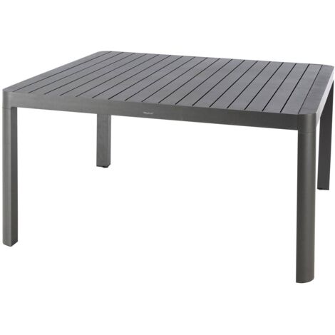 Hesperide - Table extensible rectangulaire alu Piazza 6/10 places Graphite  - Hespéride - Tables de jardin - Rue du Commerce