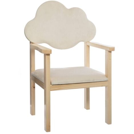 Petite chaise pour enfant avec assise en paille en bois naturel