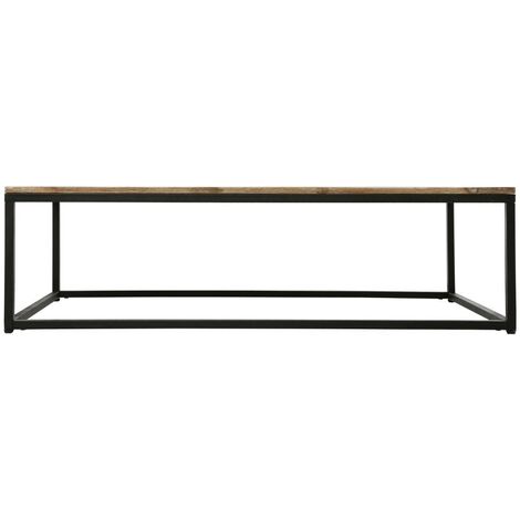 Table à manger "Edena" - métal & bois d'acacia - Atmosphera créateur d'intérieur | Leroy Merlin