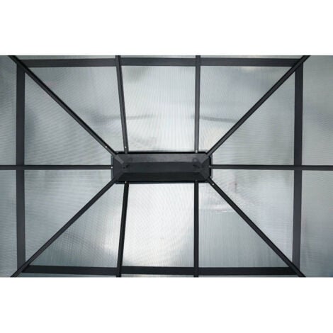 Pergola Belize graphite 3,6x3m en aluminium - Hespéride