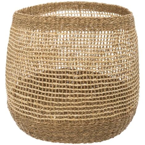 Set de 3 paniers ronds ajourés roseau D25 35 45cm - Atmosphera créateur d'intérieur