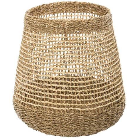 Set de 3 paniers ronds ajourés roseau D25 35 45cm - Atmosphera créateur d'intérieur