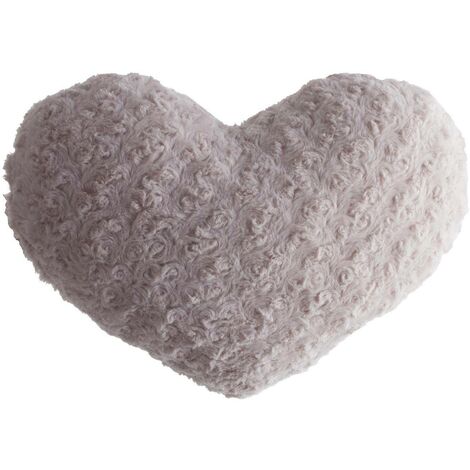 Coussin Coeur en Bouclette Rose 28x36cm - Atmosphera, Créateur d'Intérieur (1/3)