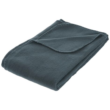 Plaid Polaire Bleu Orage 125 x 150 cm - Atmosphera