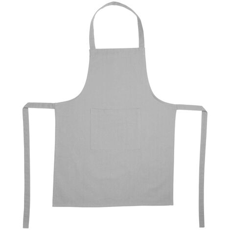 Tablier de cuisine en Coton Gris clair 1 poche 60 x 80 cm - Atmosphera