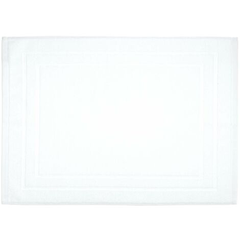 Tapis de salle de Bain en coton Blanc 50 x 70 cm - Atmosphera