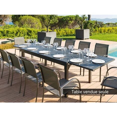 Table extensible HESPERIDE Piazza Graphite 12 places