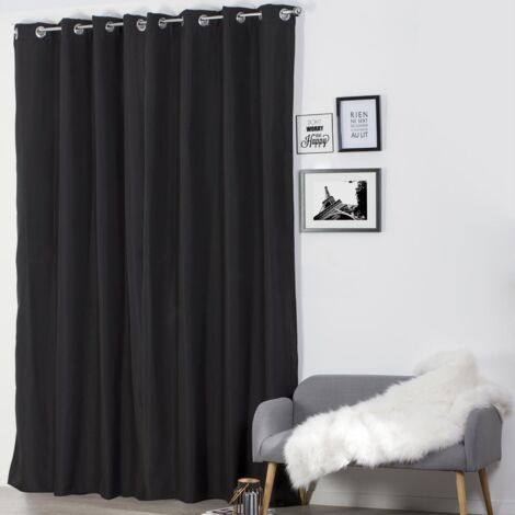Atmosphera – Rideau occultant isolant thermique 140x260 cm – Doublure polaire pour confort thermique – 8 œillets en métal pour installation rapide