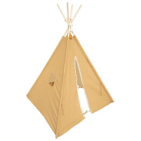 Tipi Enfant Toile Jaune Ocre H 160 cm - Atmosphera (1/9)