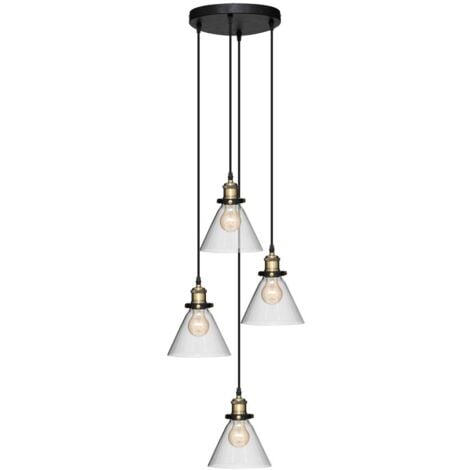 Suspension Alak verre noir D18cm - Atmosphera créateur d'intérieur