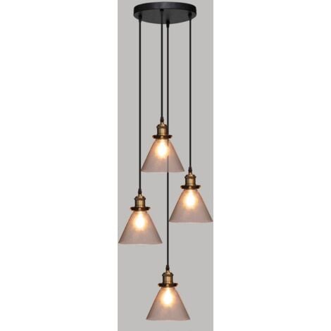 Suspension Alak verre noir D18cm - Atmosphera créateur d'intérieur
