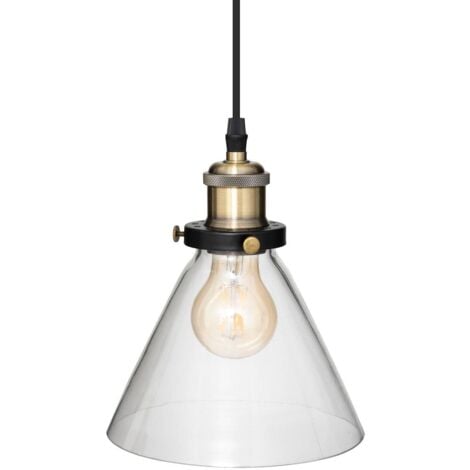 Suspension Alak verre noir D18cm - Atmosphera créateur d'intérieur