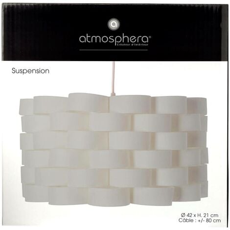 Suspension métal Moki blanc D42cm - Atmosphera créateur d'intérieur