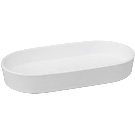 Plateau organiseur de salle de bain en Céramique Blanc coton - Five