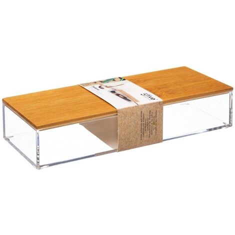 Boîte rectangulaire angulaire selena bambou grand modèle - 5five