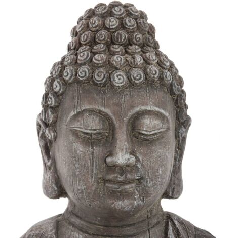 Statuette Bouddha buste effet bois H48cm - Atmosphera créateur d'intérieur
