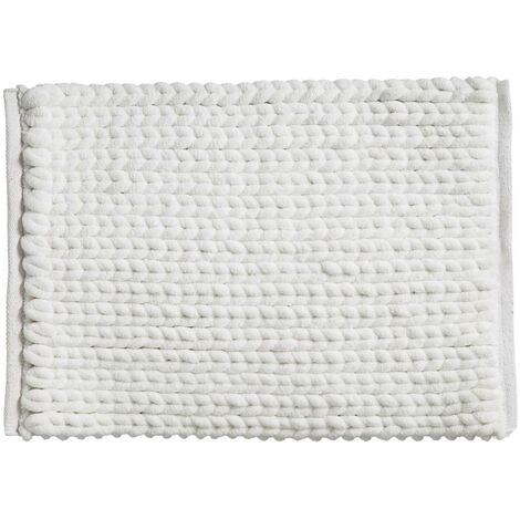 Tapis de Salle de Bain épais Uni Blanc 50 x 75 cm - Five