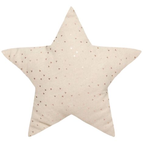 Coussin enfant Berlingot étoile beige 40x40cm - Atmosphera créateur d'intérieur