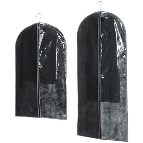 Lot de 2 housses vêtements grand modèle noir - 5five (1/3)