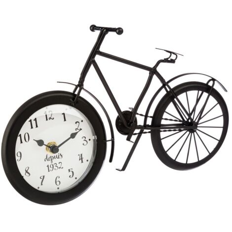 Horloge vélo à poser métal noir H18cm - Atmosphera créateur d'intérieur (1/4)