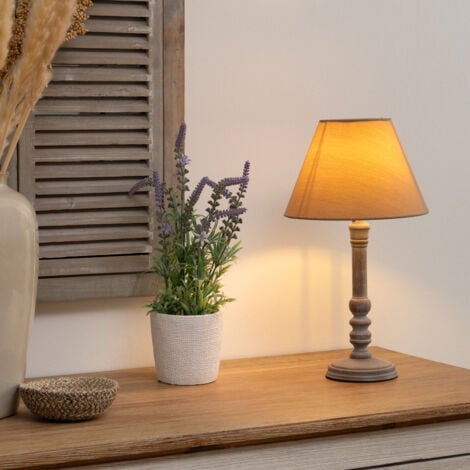 Lampe Leo gris taupe H36cm - Atmosphera créateur d'intérieur