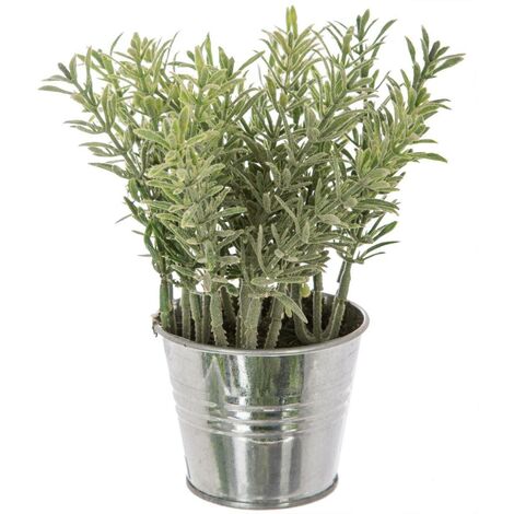 Plante artificielle Pot en métal D 16 x H 17 cm - Atmosphera