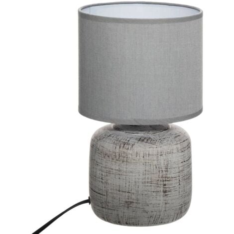 Lampe Salta céramique gris 26.5cm - Atmosphera créateur d'intérieur