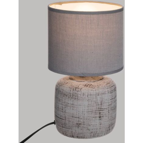 Lampe Salta céramique gris 26.5cm - Atmosphera créateur d'intérieur
