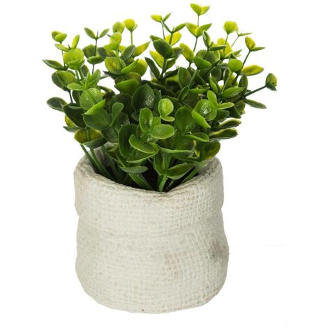 Plante verte artificielle en pot forme sac - Atmosphera (1/4)
