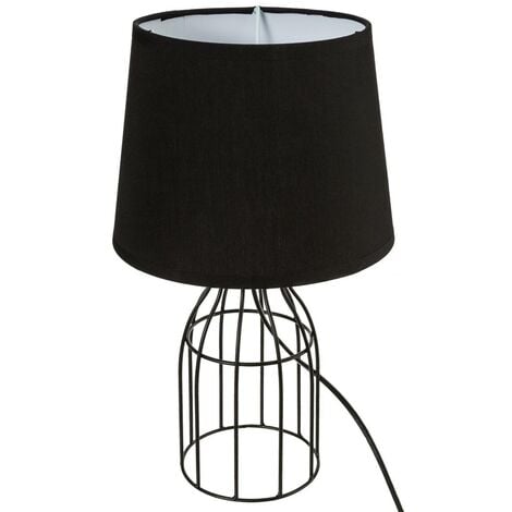 Lampe filaire Moca noire - métal H35 cm - Atmosphera créateur d'intérieur