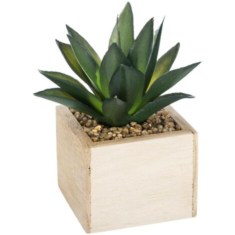 Plante verte artificielle Pot en bois - Atmosphera